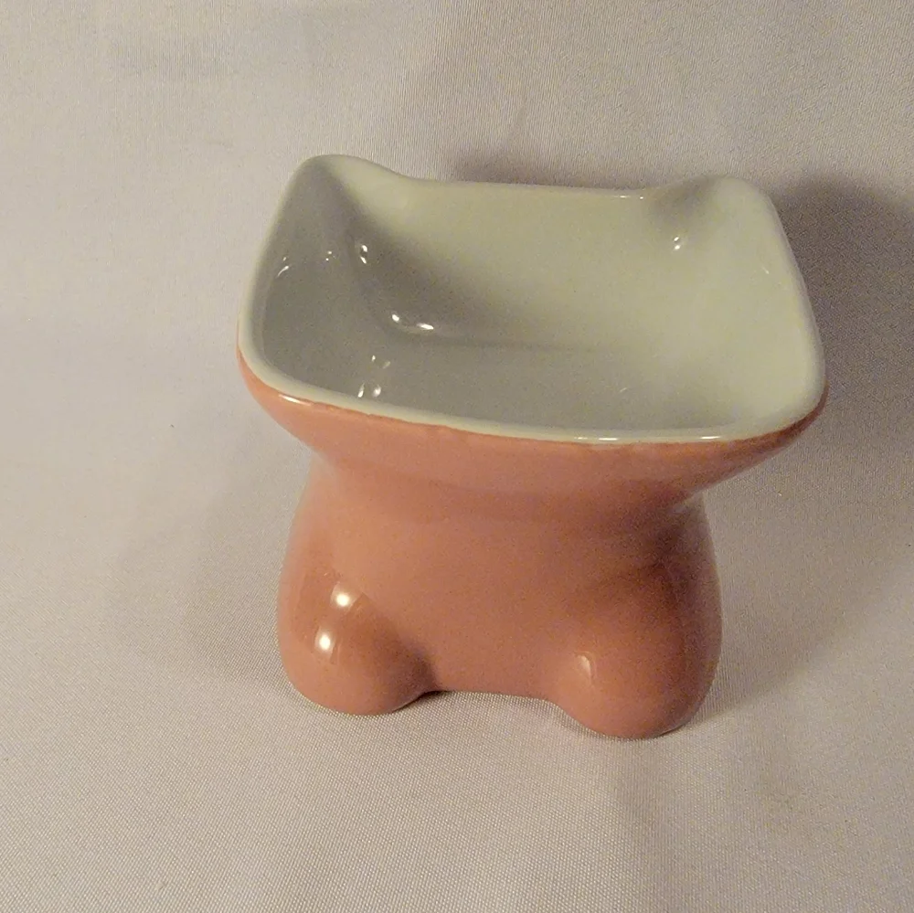 Elevated Pink Cat Dish by Whisker city